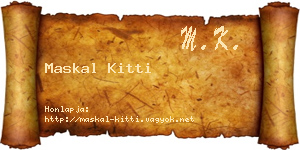 Maskal Kitti névjegykártya